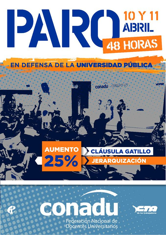 Argentina: 48 horas de paro nacional en las universidades, por aumento salarial y mayor presupuesto