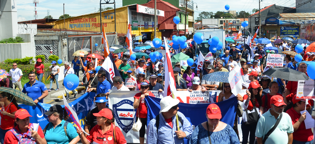 Costa Rica: movilización sindical contra medidas fiscales planteadas por el nuevo gobierno
