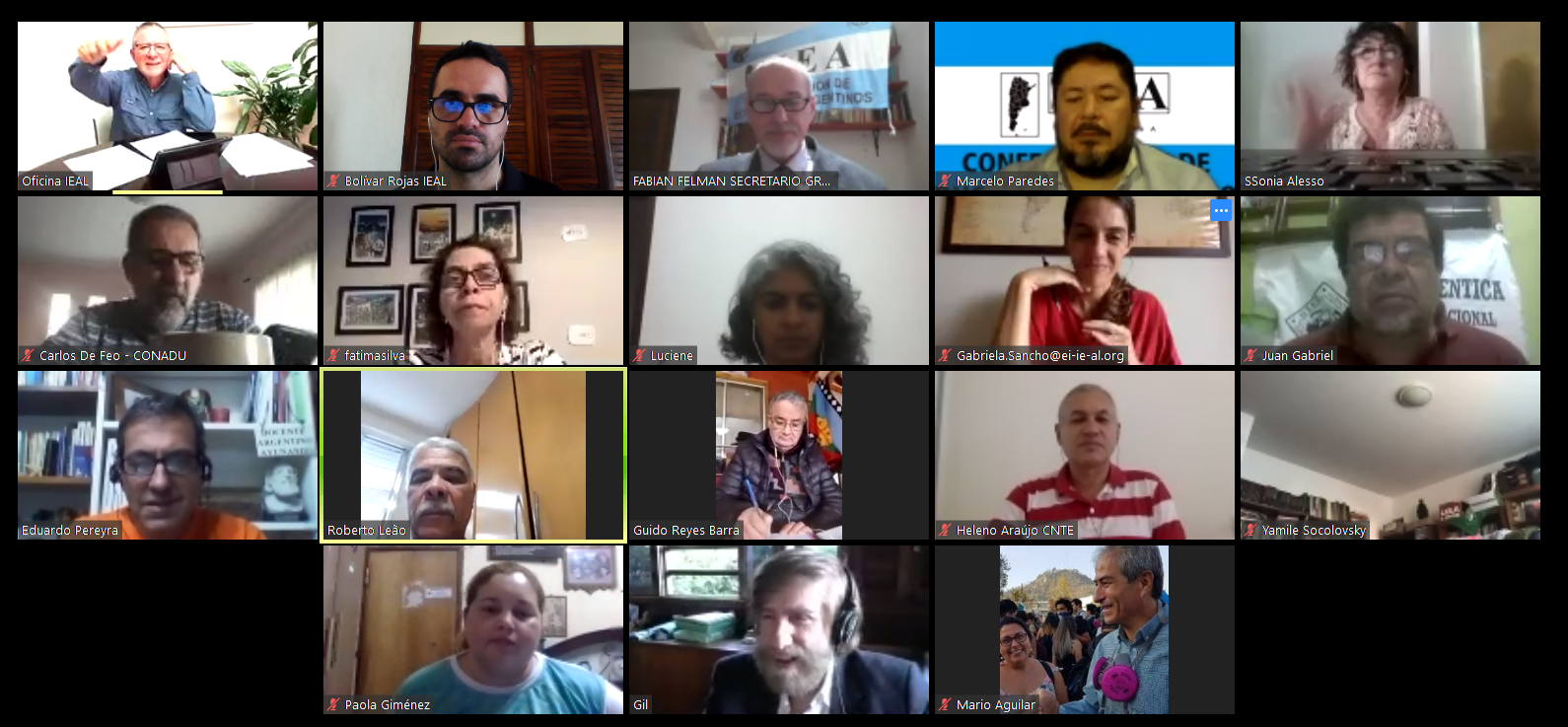 Organizaciones afiliadas a la IEAL del Cono Sur reflexionan sobre coyuntura frente a la pandemia 