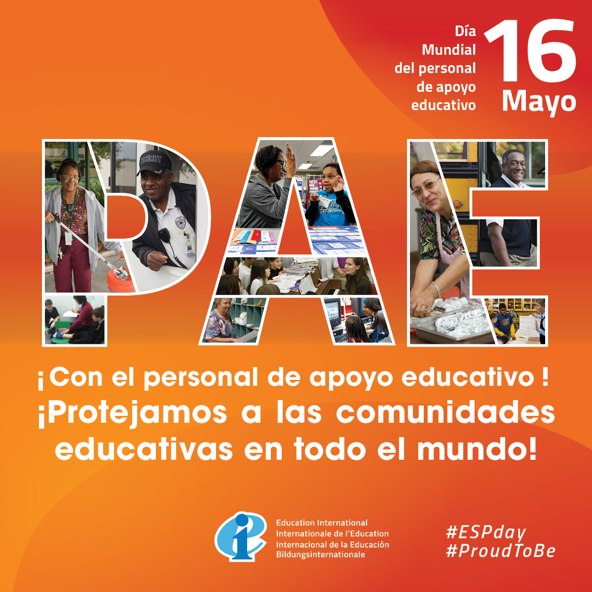 Apoyemos al Personal de Apoyo Educativo: protejamos las comunidades educativas de todo el mundo