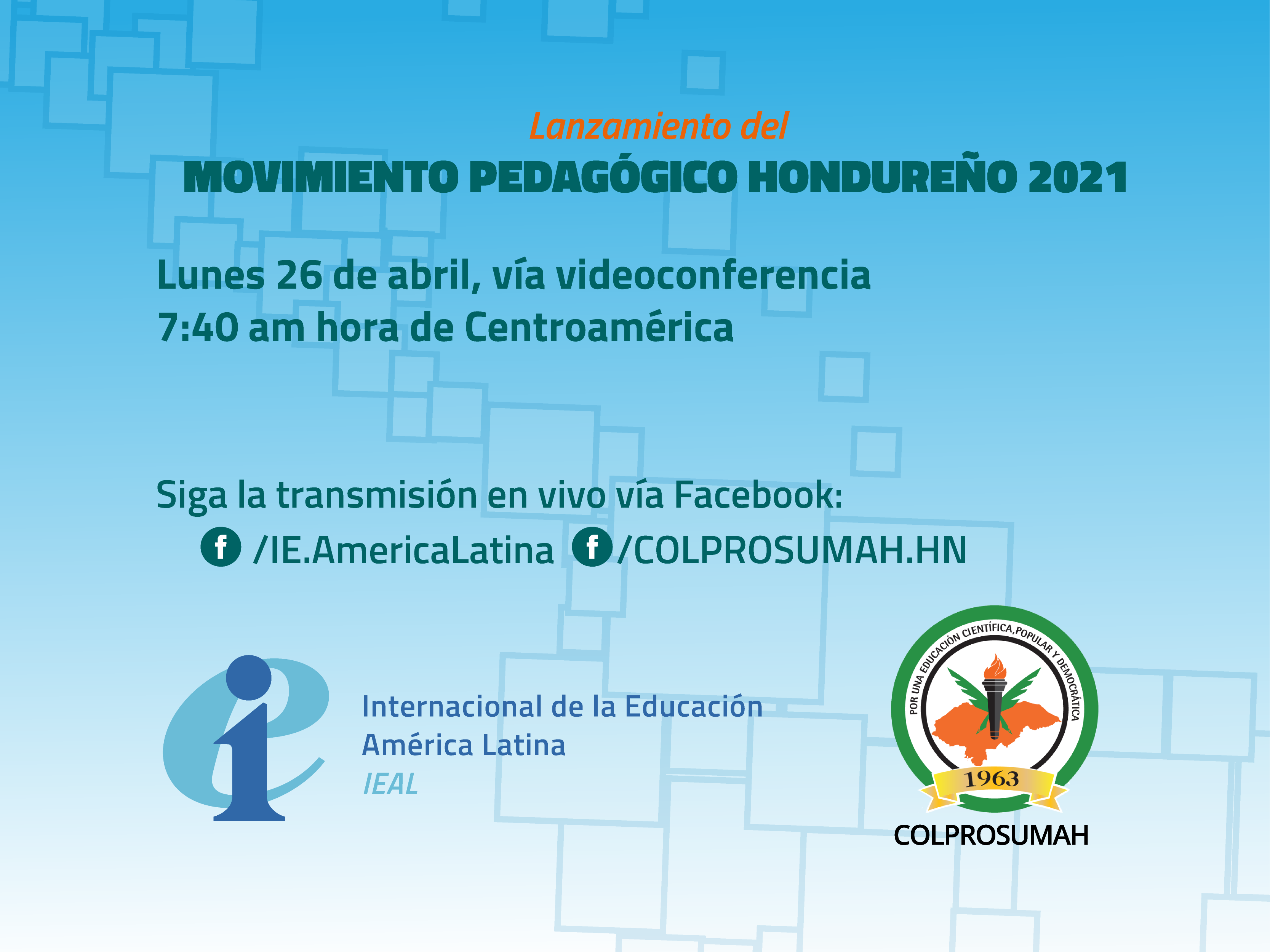 COLPROSUMAH inaugurará actividades del Movimiento Pedagógico Hondureño 2021