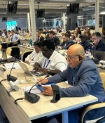 José Olivera intervino en la sesión en representación de la Internacional de la Educación. 